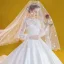 Victorian Style White Satin Bridal Wedding Dresses 2020 Ball Gown Scoop Neck Puffy 3/4 Sleeve Backless Appliques Lace Beading Cathedral Train