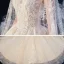 Romantic Champagne Bridal Wedding Dresses 2020 Ball Gown See-through Scoop Neck Short Sleeve Backless Appliques Lace Beading Crystal Cathedral Train Ruffle