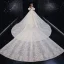 Best Champagne Bridal Wedding Dresses 2020 Ball Gown Off-The-Shoulder Short Sleeve Backless Appliques Lace Beading Glitter Tulle Royal Train