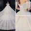 Best Champagne Bridal Wedding Dresses 2020 Ball Gown Off-The-Shoulder Short Sleeve Backless Appliques Lace Beading Glitter Tulle Royal Train