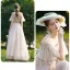 Affordable Champagne Bridesmaid Dresses 2020 A-Line / Princess Backless Appliques Lace Floor-Length / Long