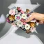 Fée Des Fleurs Bleu Roi Carrés Pochette 2020 Métal Perlage Fait main Fleur