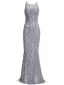 Fashion Purple Evening Dresses  2020 Trumpet / Mermaid Scoop Neck Sleeveless Sequins Tassel Floor-Length / Long Ruffle Backless Formal Dresses