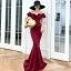 Chic / Beautiful White Evening Dresses  2020 Trumpet / Mermaid Off-The-Shoulder Short Sleeve Appliques Lace Beading Sequins Floor-Length / Long Ruffle Backless Formal Dresses