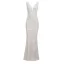 Scintillantes Argenté Paillettes Robe De Soirée 2020 Trompette / Sirène Transparentes Col v profond Sans Manches Longue Dos Nu Robe De Ceremonie