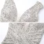 Scintillantes Argenté Paillettes Robe De Soirée 2020 Trompette / Sirène Transparentes Col v profond Sans Manches Longue Dos Nu Robe De Ceremonie