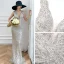 Scintillantes Argenté Paillettes Robe De Soirée 2020 Trompette / Sirène Transparentes Col v profond Sans Manches Longue Dos Nu Robe De Ceremonie