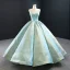 Luxury / Gorgeous Mint Green Satin Prom Dresses 2020 Ball Gown Spaghetti Straps Sleeveless Beading Floor-Length / Long Ruffle Backless Formal Dresses