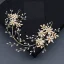 Elegant Gold Headpieces 2020 Metal Rhinestone Crystal Flower Bridal Hair Accessories