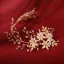 Elegant Gold Headpieces 2020 Metal Rhinestone Crystal Flower Bridal Hair Accessories