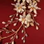 Elegant Gold Headpieces 2020 Metal Rhinestone Crystal Flower Bridal Hair Accessories