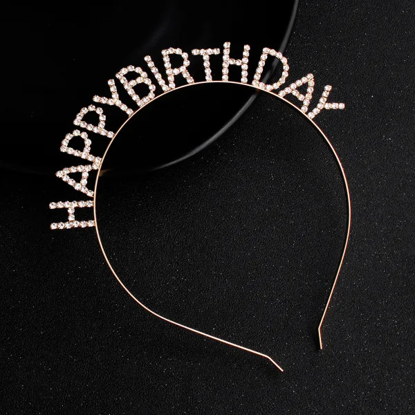Fine Bursdag Hodepynt 2020 Metall Rhinestone Har Tilbehor