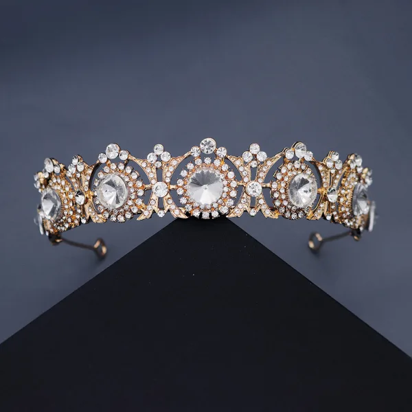 Classic Gold Headpieces 2020 Metal Rhinestone Bridal Hair Accessories