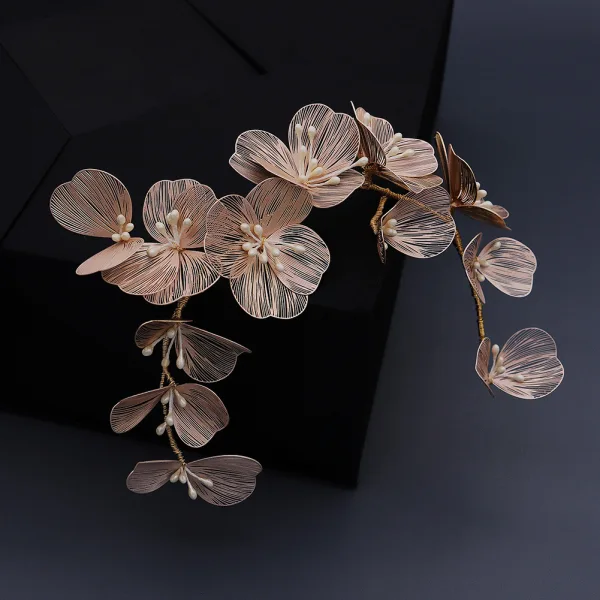 Chic / Belle Doré Fleur Accessoire Cheveux Accessoire Cheveux Mariage 2020