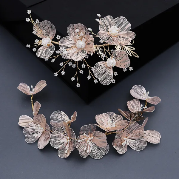 Chic / Belle Doré Fleur Accessoire Cheveux Accessoire Cheveux Mariage 2020