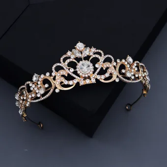Vintage Gull Tiara 2020 Metall Bryllup Har Tilbehor