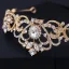 Vintage Guld Tiara 2020 Metall Bröllop Brud Huvudbonad