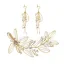 Elegant Gold Bridal Jewelry 2020 Metal Beading Rhinestone Headpieces Tassel Earrings Bridal Hair Accessories