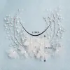 Elegant White Flower Pearl Wedding Headpieces 2020 Metal Bridal Hair Accessories