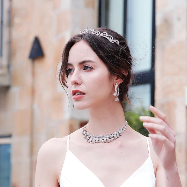 Klassisk Rhinestone Tiara Hårbøyle 2020 Metall Har Tilbehor