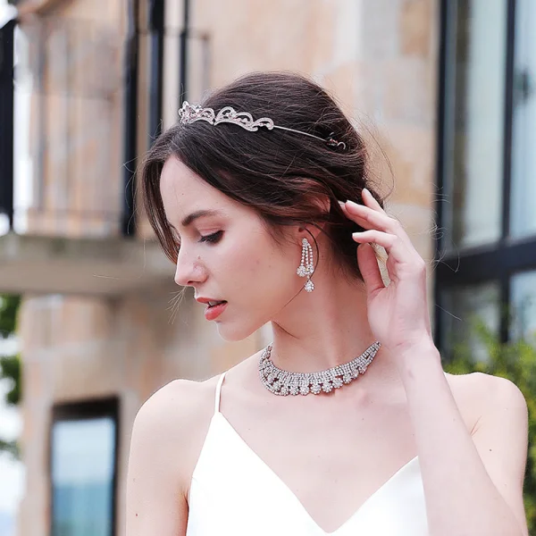 Klassisk Rhinestone Tiara Hårbøyle 2020 Metall Har Tilbehor