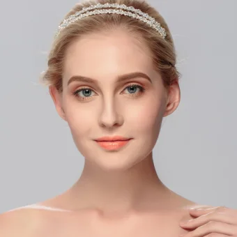 Modest Simple Silver Headpieces Bridal Hair Accessories 2020 Metal Crystal Rhinestone Wedding Hair Hoop