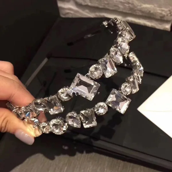 Rimelig Sølv Hårbøyle Tilbehør 2020 Metall Rhinestone Hodepynt