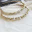 Snygga / Fina Guld Hair Hoop 2020 Rhinestone Pärla Hårsmycken