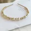 Snygga / Fina Guld Hair Hoop 2020 Rhinestone Pärla Hårsmycken