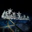 Eleganta Silver Tiara Brud Huvudbonad 2020 Metall Rhinestone Kristall Bröllop Tillbehör