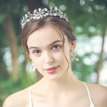 Chic Belle Argenté Bijoux Mariage 2020 Métal Faux Diamant Tiare Boucles D 039 Oreilles Accessoire Cheveux Mariage