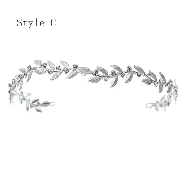 Enkel Sølv Hodepynt Har Tilbehor 2020 Legering Rhinestone Bryllup Tilbehør