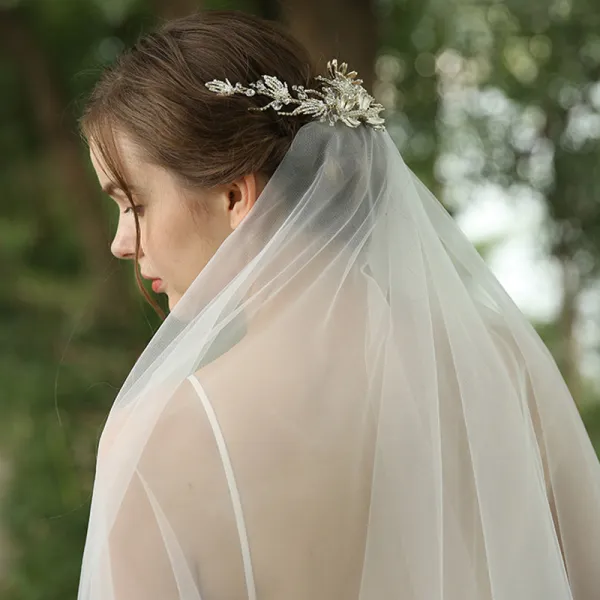 Charming Silver Headpieces Bridal Hair Accessories 2020 Metal Rhinestone Pearl Crystal Wedding Accessories