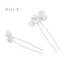 Eleganta Silver Blomma Hårkam 2020 Metall Tillbehör Brud Huvudbonad