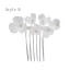 Eleganta Silver Blomma Hårkam 2020 Metall Tillbehör Brud Huvudbonad