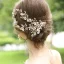 Charming Gold Bridal Jewelry 2020 Alloy Beading Pearl Rhinestone Earrings Bridal Hair Accessories