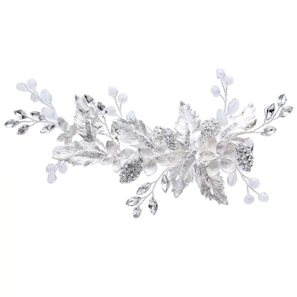 Chic / Beautiful Silver Headpieces 2020 Metal Rhinestone Bridal Hair Accessories
