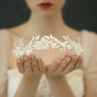 Chic Beautiful Silver Wedding Headpieces 2020 Metal Pearl Flower Bridal Hair Accessories