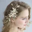 Chic / Beautiful Gold Bridal Hair Accessories 2020 Metal Pearl Rhinestone Wedding Headpieces