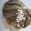 Chic / Beautiful Gold Bridal Hair Accessories 2020 Metal Pearl Rhinestone Wedding Headpieces