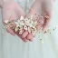 Chic / Beautiful Gold Bridal Hair Accessories 2020 Metal Pearl Rhinestone Wedding Headpieces