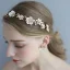 Élégant Doré Fleur Mariage Accessoire Cheveux Boucles D'Oreilles 2020 Métal Faux Diamant Accessoire Cheveux Mariage