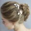 Modest / Simple Gold Wedding Headpieces 2020 Metal Pearl Rhinestone Bridal Hair Accessories