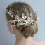 Elegant Gold Bridal Hair Accessories 2020 Leaf Metal Crystal Flower Wedding Headpieces