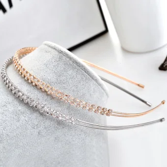 Modest Simple Rhinestone Hair Hoop Headpieces 2020 Metal Bridal Hair Accessories