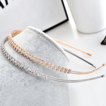 Eenvoudige Rhinestone Hair Hoop Haaraccessoires 2020 Metaal Bruids Haaraccessoires