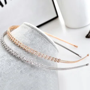 Modest Simple Rhinestone Hair Hoop Headpieces 2020 Metal Bridal Hair Accessories