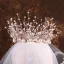 Beste Rose Gull Perle Rhinestone Brudesmykker 2020 Metall Øredobber Tiara Har Tilbehor