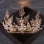 Transparent Gold Bridal Jewelry 2020 Metal Beading Rhinestone Tiara Earrings Bridal Hair Accessories