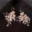 Transparent Gold Bridal Jewelry 2020 Metal Beading Rhinestone Tiara Earrings Bridal Hair Accessories